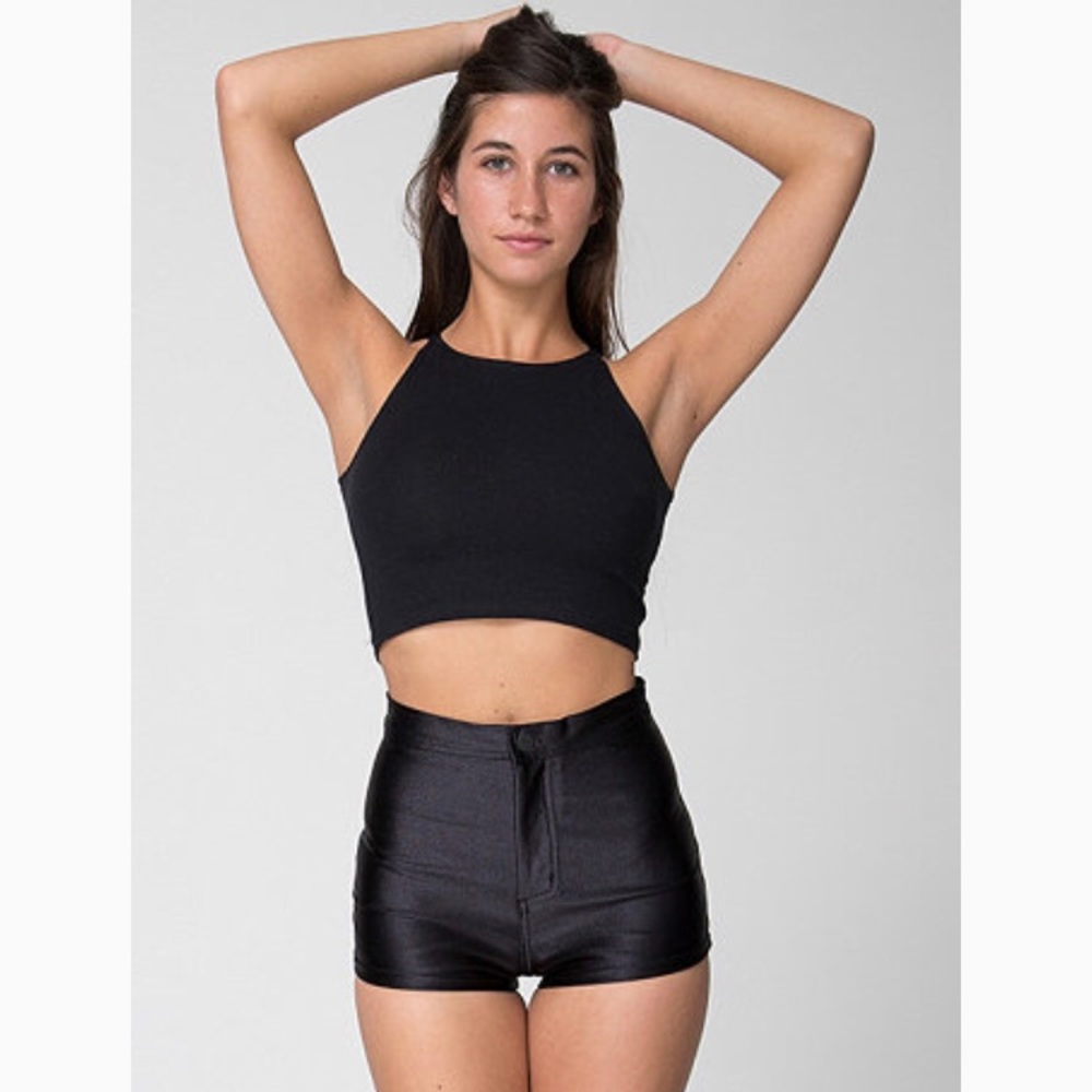 American apparel disco shorts in black